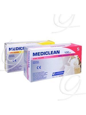 Gants latex Mediclean - Taille 6/7 small.