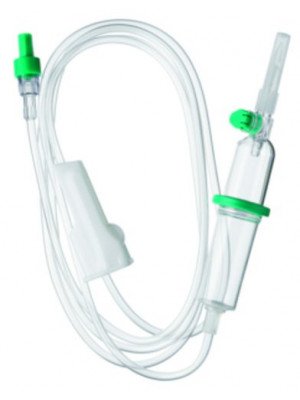 Perfuseur Intrafix® SafeSet - Le perfuseur avec robinet 3 voies et site d'injection.