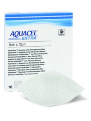 Pansement hydrofibre Aquacel® Extra™ - La boîte de 16, dim. 12,5 x 12,5 cm.