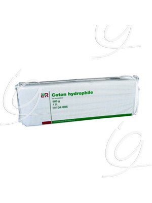 Coton hydrophile* - Le sachet accordéon de 250 g.