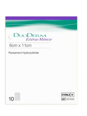 Pansement hydrocolloïde DuoDERM® Extra-Mince - La boîte de 10, dim. 6 x 11 cm.