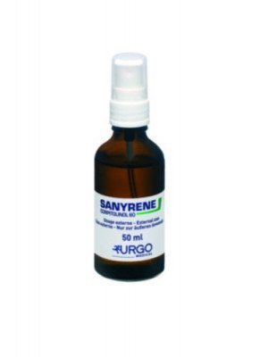 Huile pour le traitement préventif des escarres Sanyrène - Le flacon pompe de 10 ml.