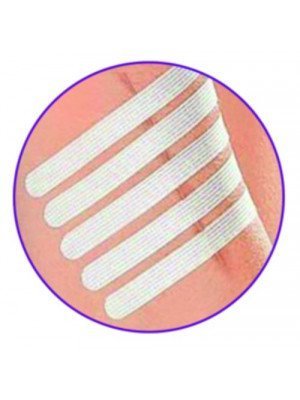 Sutures cutanées adhésives stériles Leukosan® Strip - La boîte de 50 x 6 sutures, dim. 6 x 38 mm.